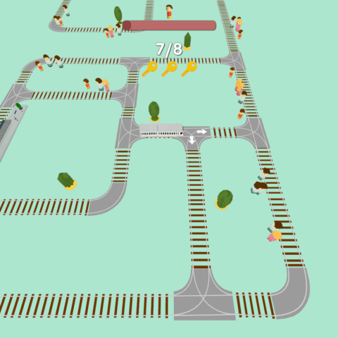Игра «Поезд-змейка»